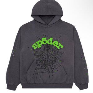 Sp5der Wait Web Hoodie Slate Gray